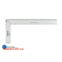 Угольник Mastertool 350 мм с капсулой алюминиевый (30-4350) Угольник Mastertool 350 мм с капсулой алюминиевый (30-4350)