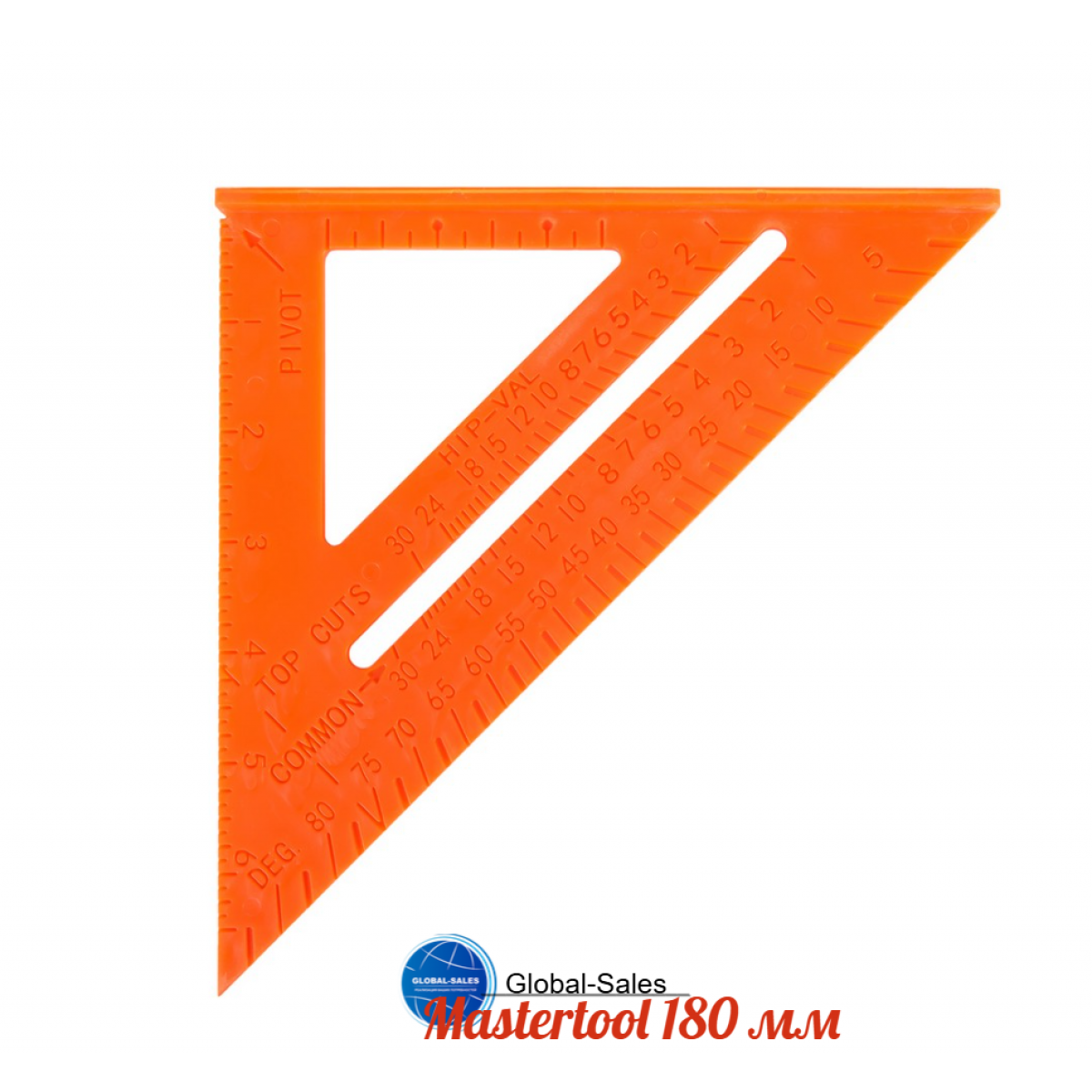 Угольник плотника Mastertool 180 мм пластиковый (30-3516)