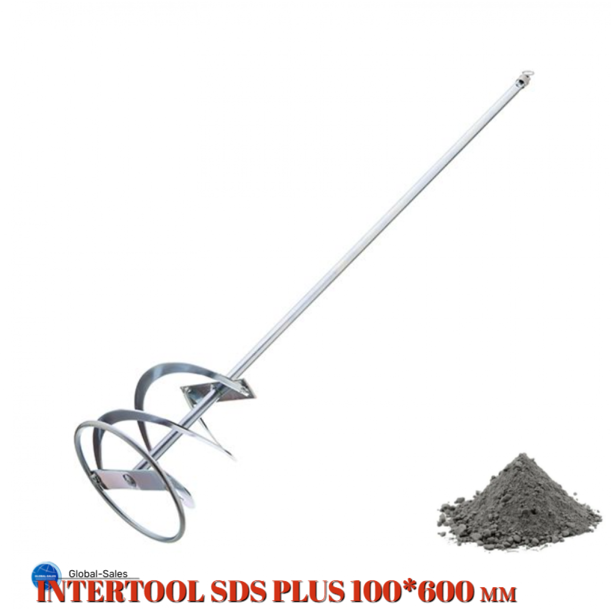 Миксер для сухих смесей SDS+ Intertool 100 х 600 мм (HT-4007) Миксер для сухих смесей SDS+ Intertool 100 х 600 мм (HT-4007)