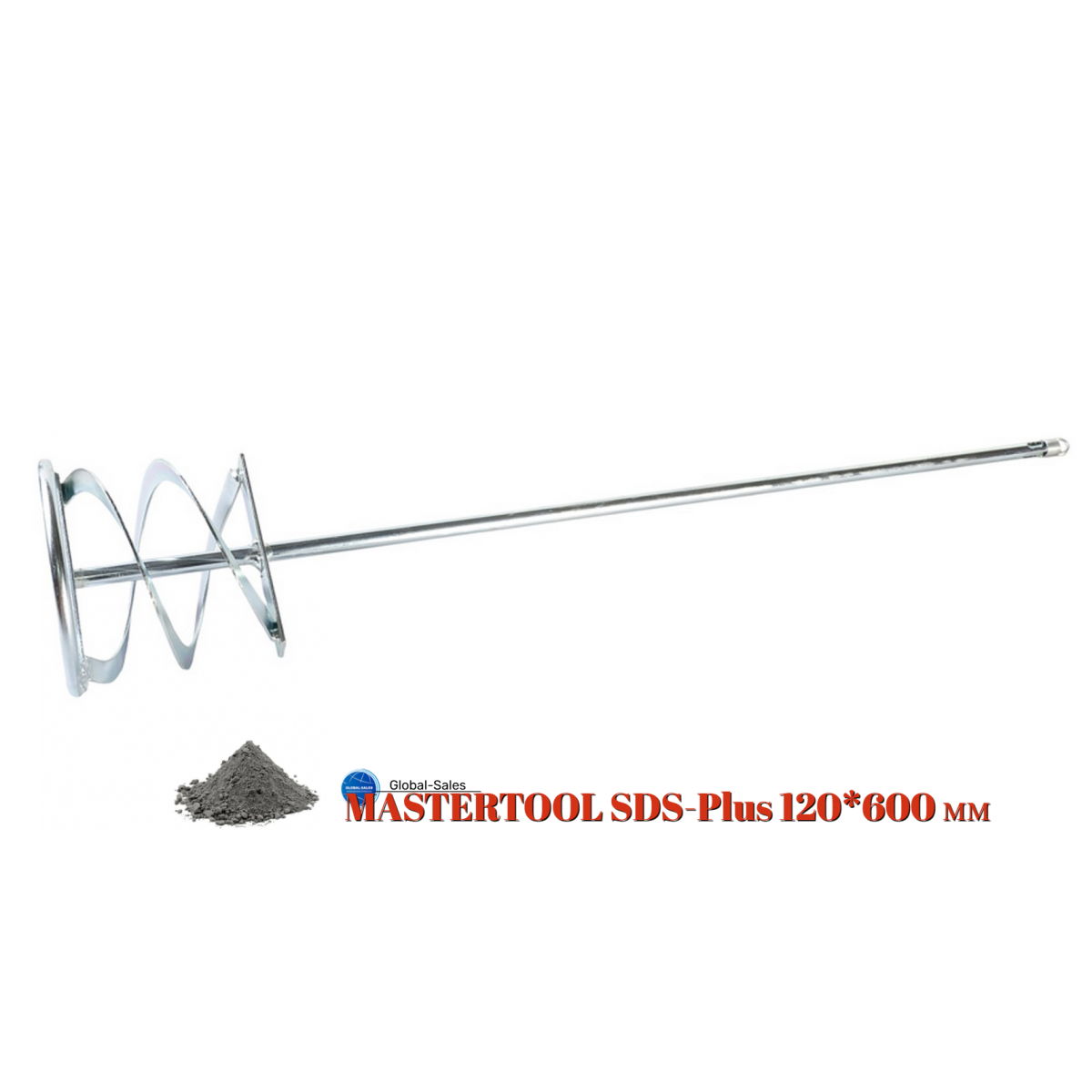 Миксер для сухих смесей SDS+ Mastertool 120 х 600 мм (80-0322)