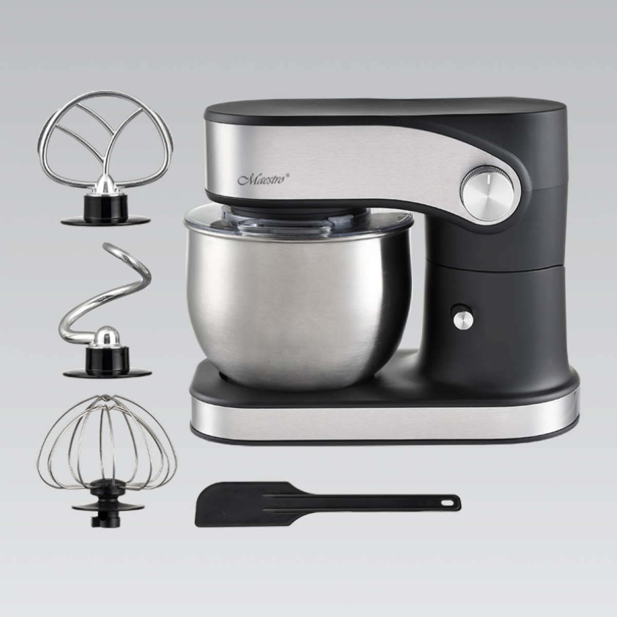 Миксер планетарный Maestro 1200Вт x 3л (MR-557) черно - серебряный