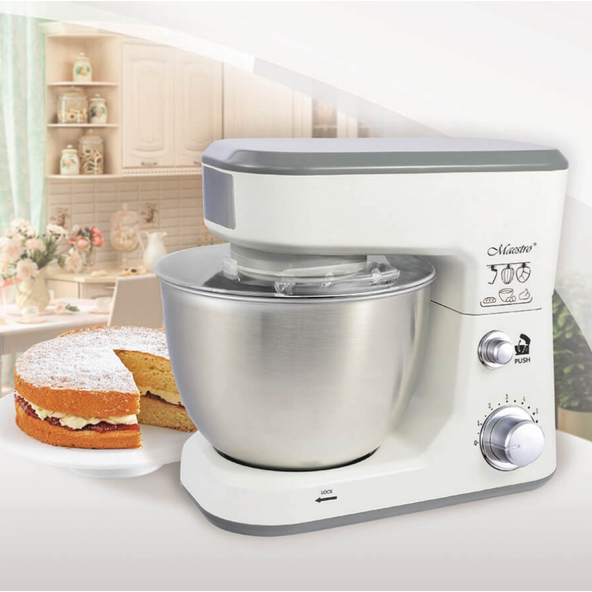 Миксер планетарный Maestro MR-560 (MR-560) белый