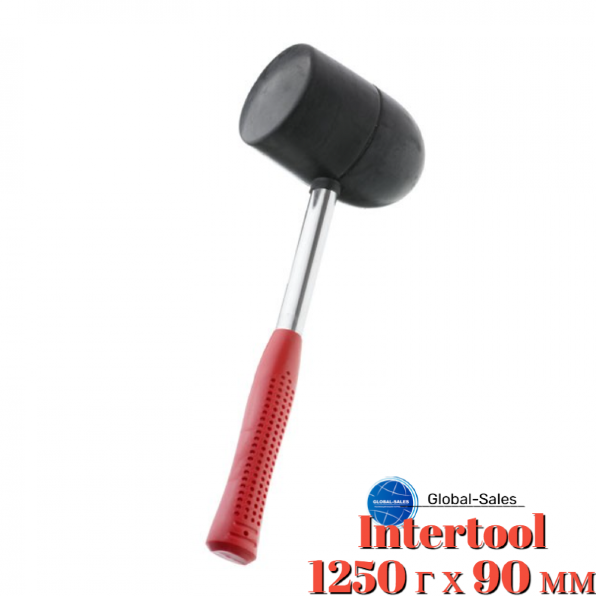 Киянка Intertool 1250 г х 90 мм черная резина ручка дерево (HT-0228) Киянка Intertool 1250 г х 90 мм черная резина ручка дерево (HT-0228)