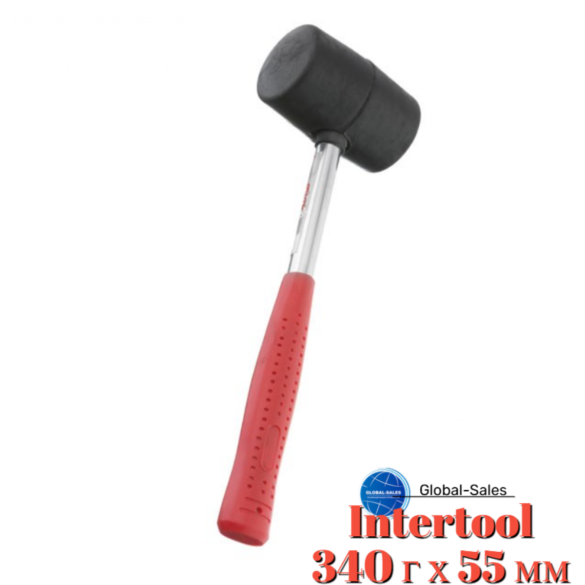 Киянка Intertool 340 г х 55 мм черная ручка металл (HT-0229) Киянка Intertool 340 г х 55 мм черная ручка металл (HT-0229)