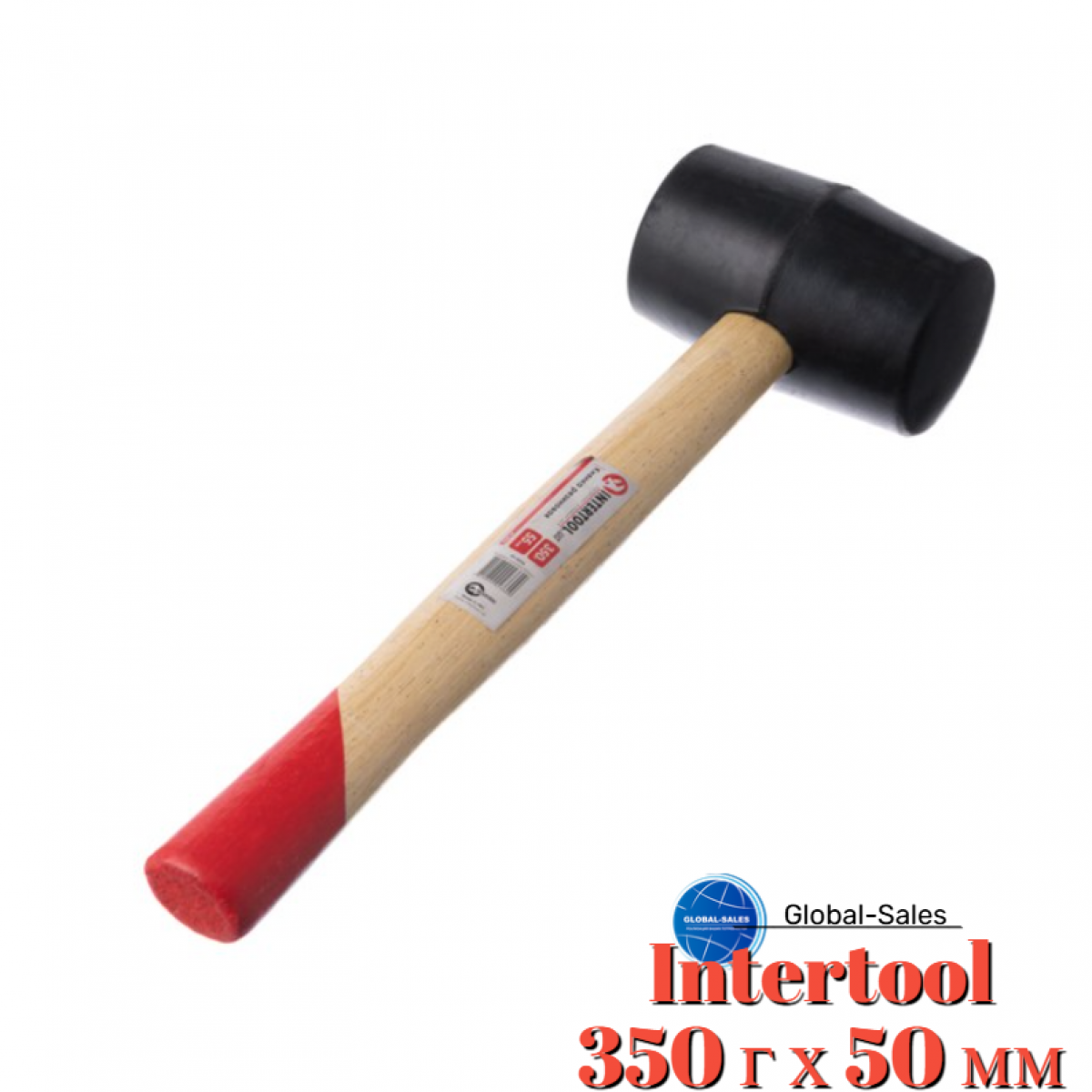 Киянка Intertool 350 г х 50 мм черная ручка деревянная (HT-0236)