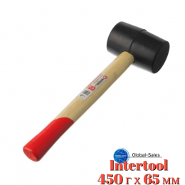 Киянка Intertool 450 г х 65 мм черная ручка деревянная (HT-0237) Киянка Intertool 450 г х 65 мм черная ручка деревянная (HT-0237)