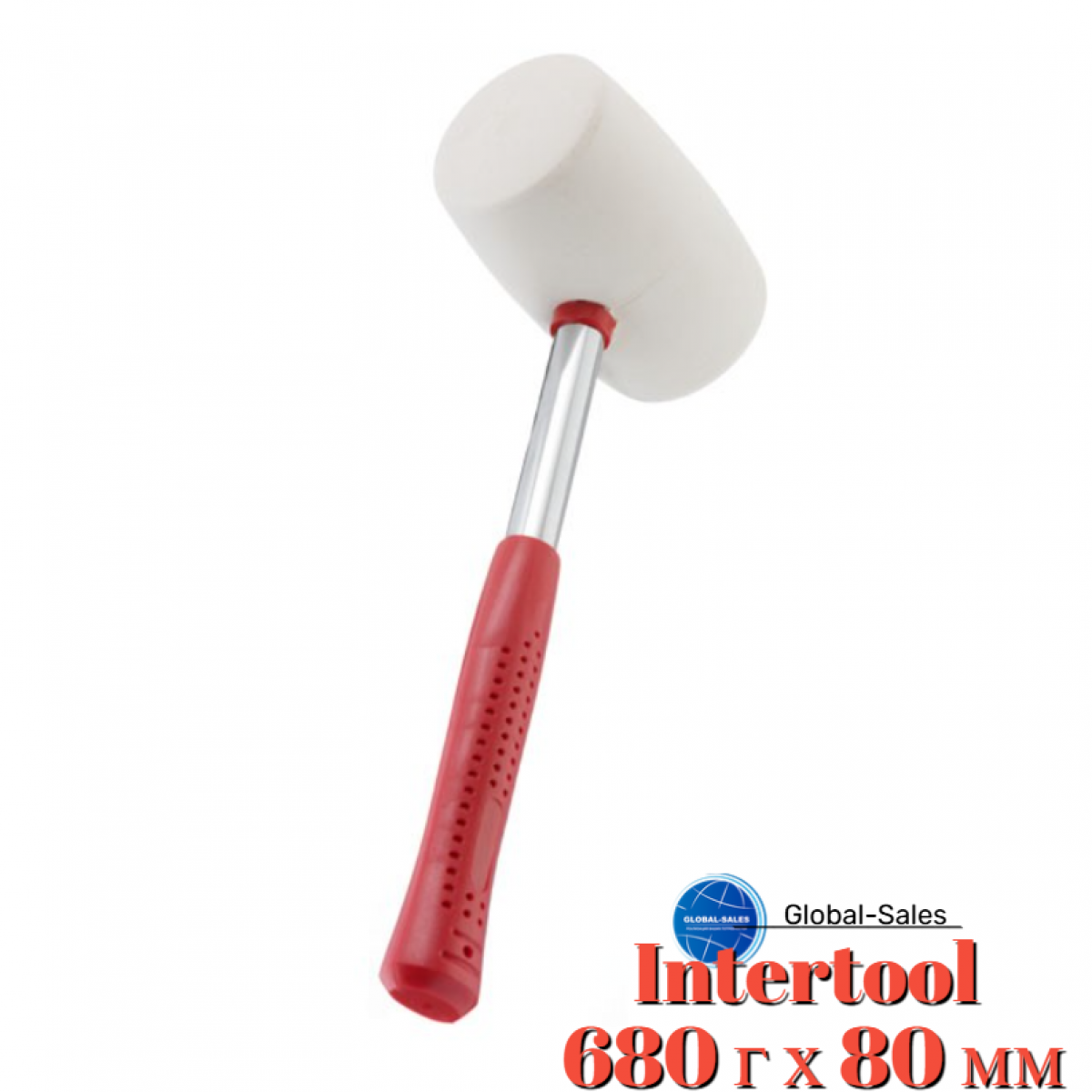 Киянка Intertool 680 г х 80 мм белая ручка металл (HT-0235)