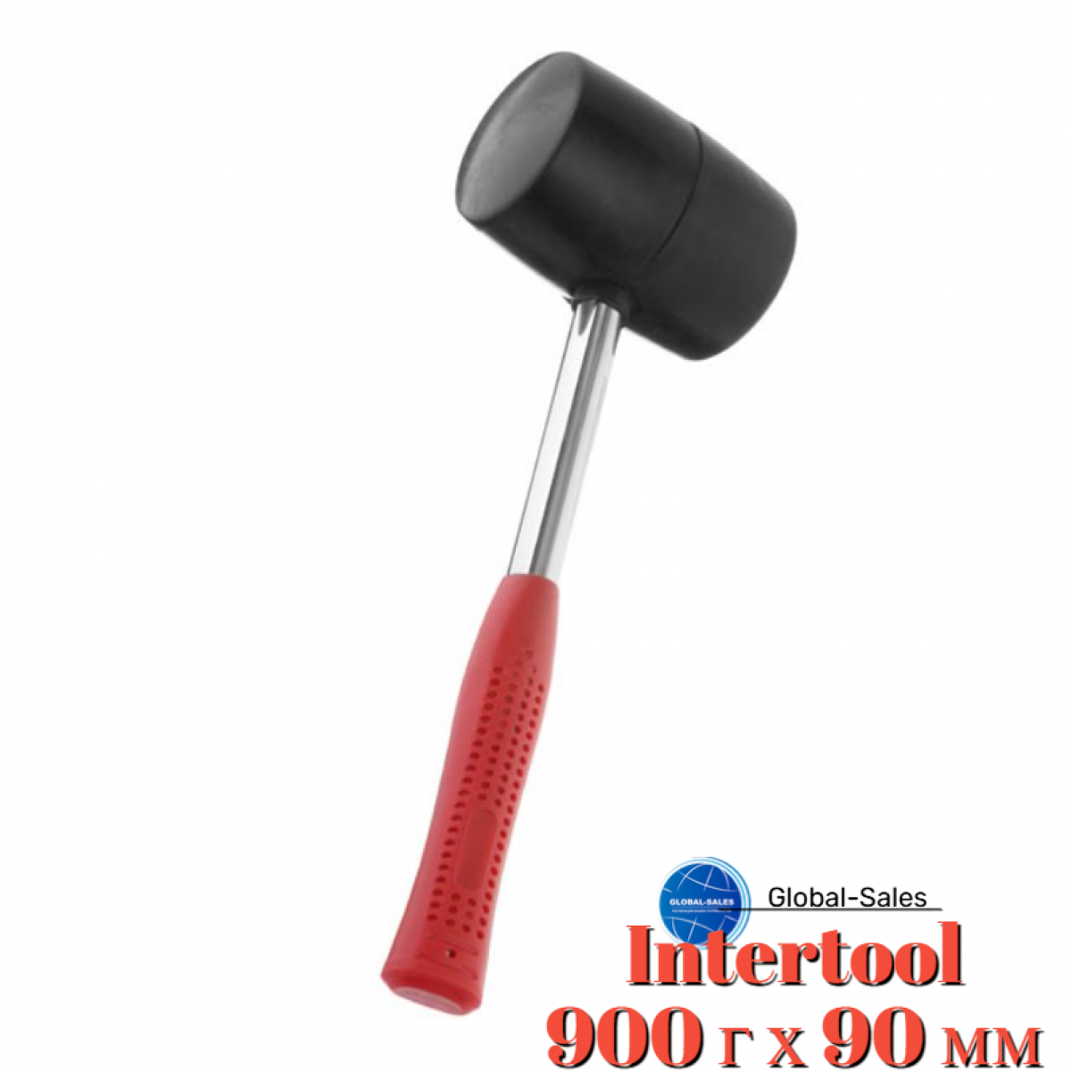 Киянка Intertool 900 г х 90 мм черная ручка металл (HT-0233) Киянка Intertool 900 г х 90 мм черная ручка металл (HT-0233)