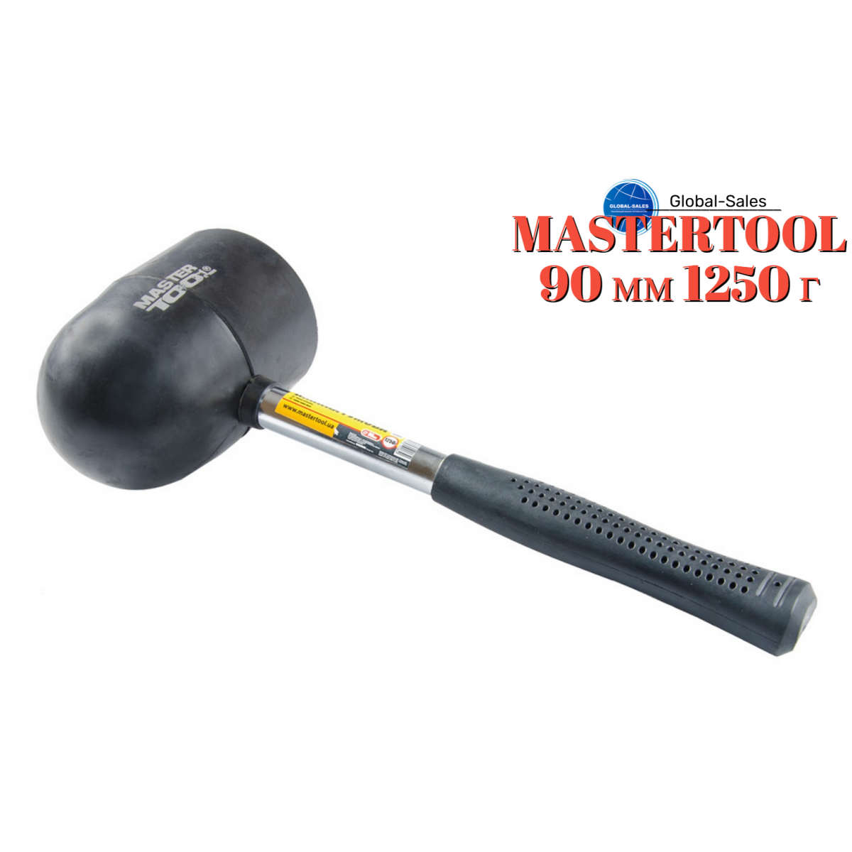 Киянка Mastertool 1250 г x 90 мм черная ручка металл (02-1305) Киянка Mastertool 1250 г x 90 мм черная ручка металл (02-1305)