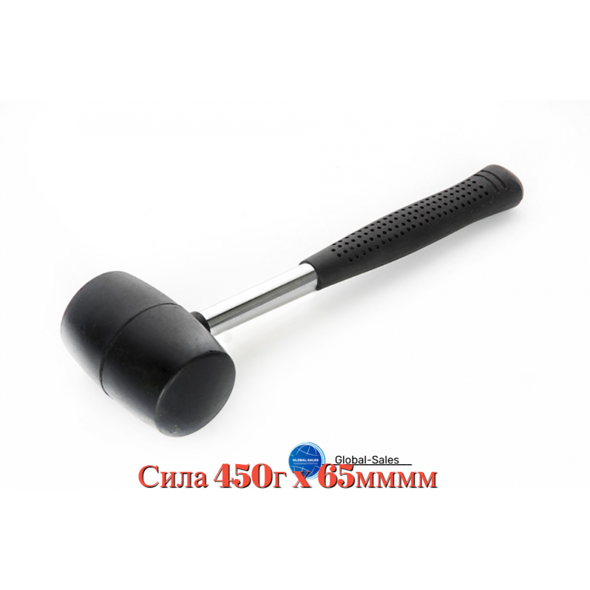 Киянка резиновая Сила 450г x 65 мм черная (320172) Киянка резиновая Сила 450г x 65 мм черная (320172)