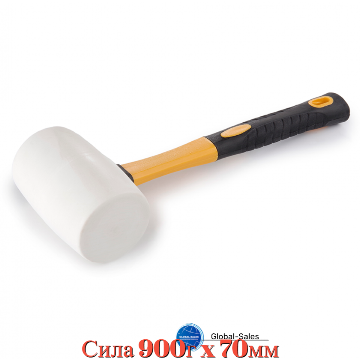 Киянка резиновая Сила 900г x 70мм белая фибергласс (320191) Киянка резиновая Сила 900г x 70мм белая фибергласс (320191)