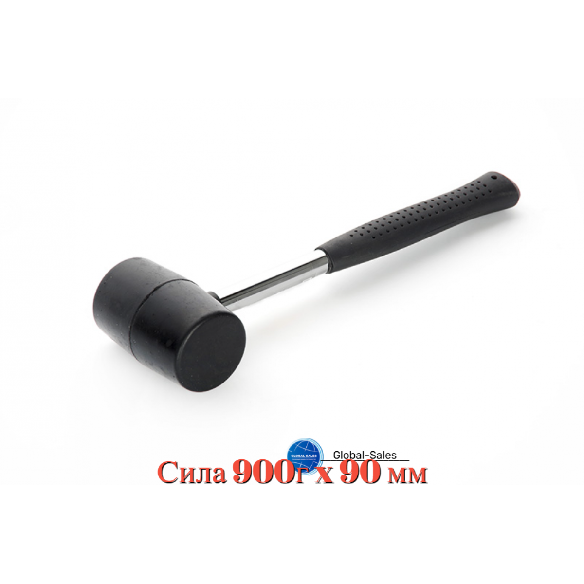 Киянка резиновая Сила 900г x 90 мм черная (320174) Киянка резиновая Сила 900г x 90 мм черная (320174)
