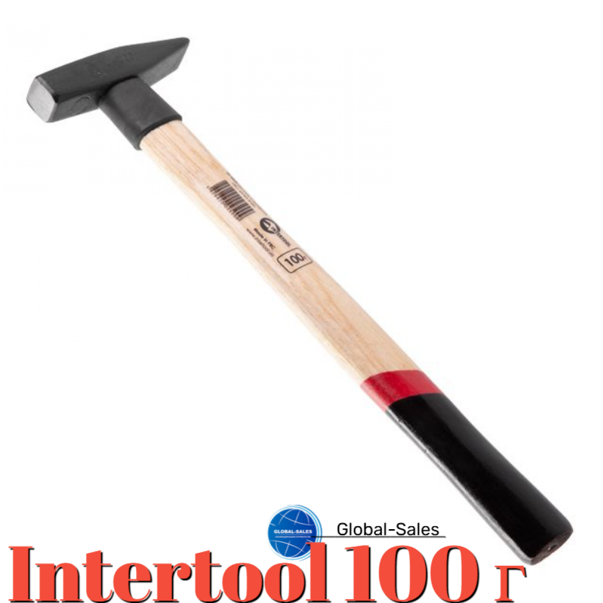 Молоток Intertool 100 г ручка ясень (HT-0250)