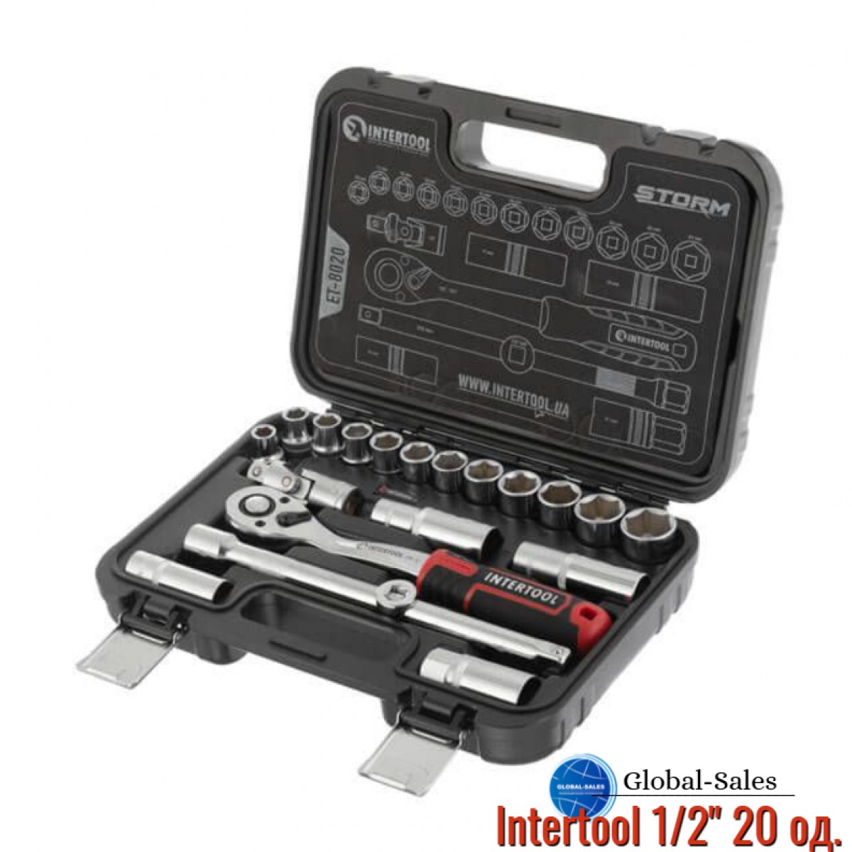 Набор инструмента Intertool 1/2" 20 ед. Storm (ET-8020)