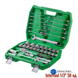 Набор инструмента Intertool 1/2" 38 ед. зеленый (ET-6038SP)