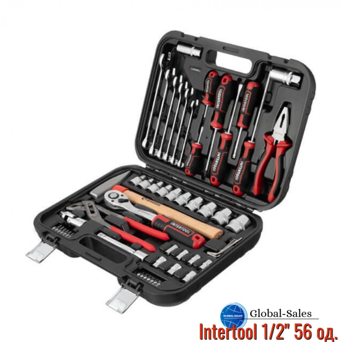 Набор инструмента Intertool 1/2" 56 ед. Storm (ET-8056)