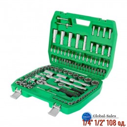 Набор инструмента Intertool 1/4" 1/2" 108 ед. SemiPRO ET-6108SP (ET-6108SP)