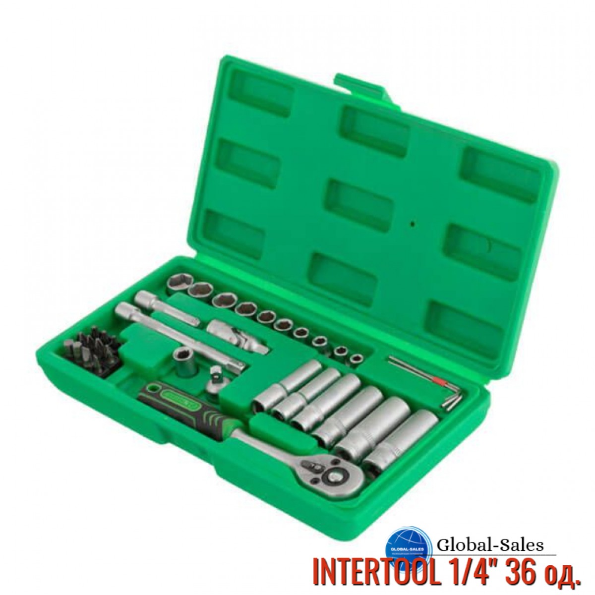 Набор инструмента Intertool 1/4" 36 ед. (ET-6036SP)