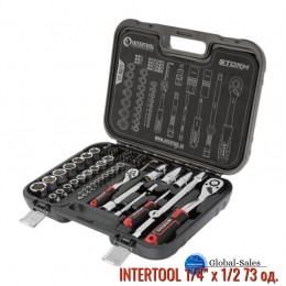 Набор инструмента Intertool 1/4" x 1/2 73 ед. Storm (ET-8073)
