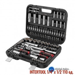 Набор инструмента Intertool 1/4" x 1/2" 110 ед. Storm (ET-8110)
