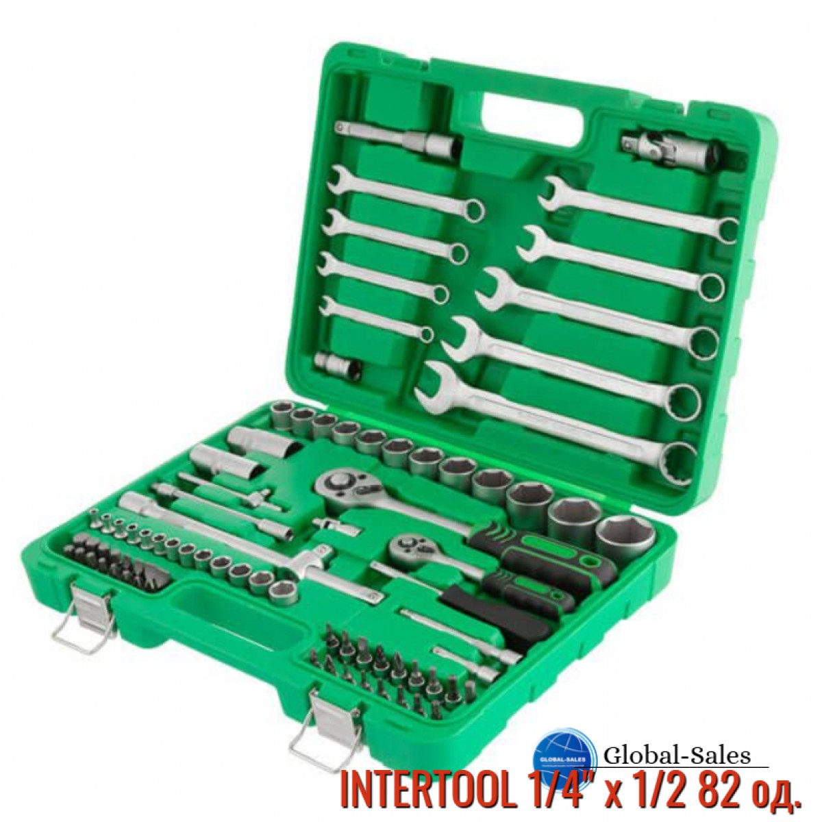 Набор инструмента Intertool 1/4" x 1/2" 82 ед. SemiPro (ET-6082SP)