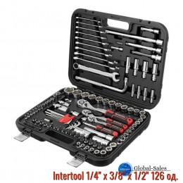 Набор инструмента Intertool 1/4" x 3/8" x 1/2" 126 ед. Storm (ET-8126)