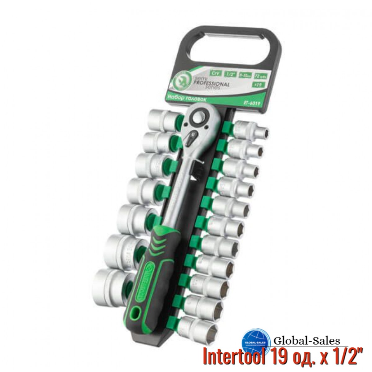 Набор инструмента Intertool 19 ед. x 1/2" SemiPro (ET-6019)