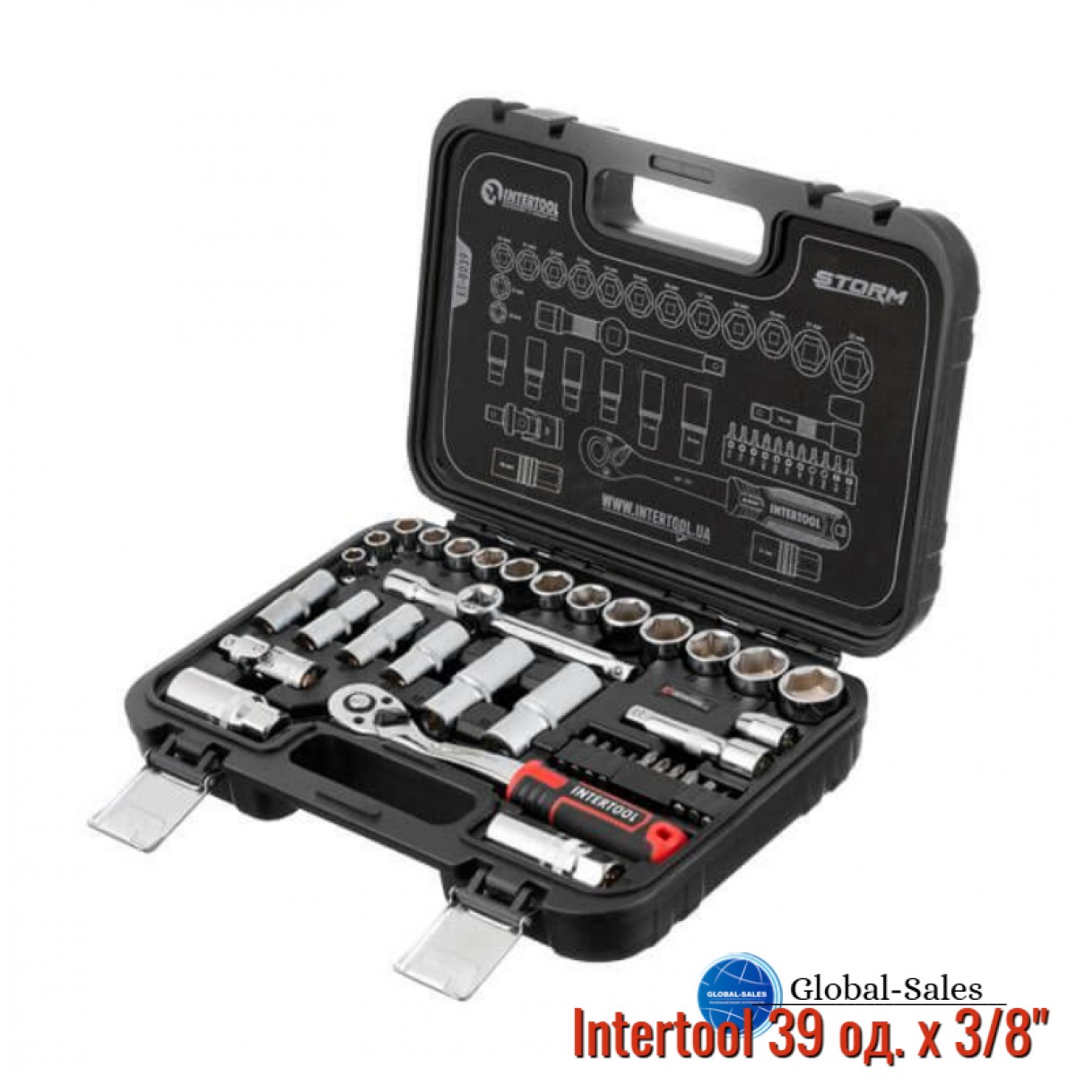 Набор инструмента Intertool 3/8" 39 ед. Storm (ET-8039)
