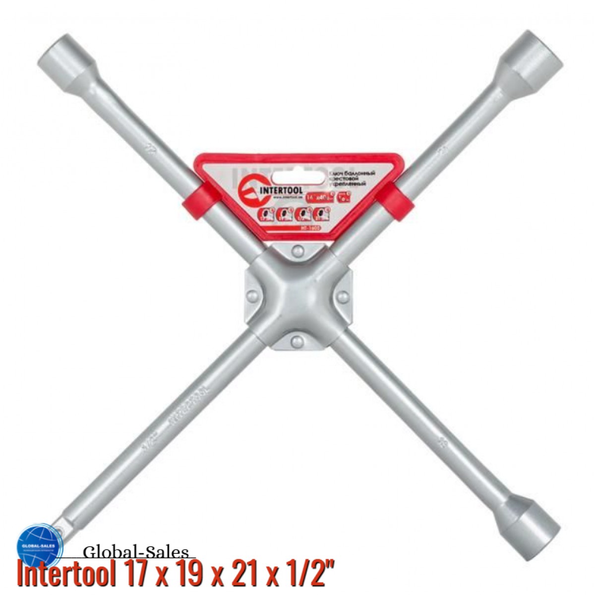 Ключ баллонный крестообразный Intertool 17 x 19 x 21 x 1/2" Pro (HT-1603) Ключ баллонный крестообразный Intertool 17 x 19 x 21 x 1/2" Pro (HT-1603)