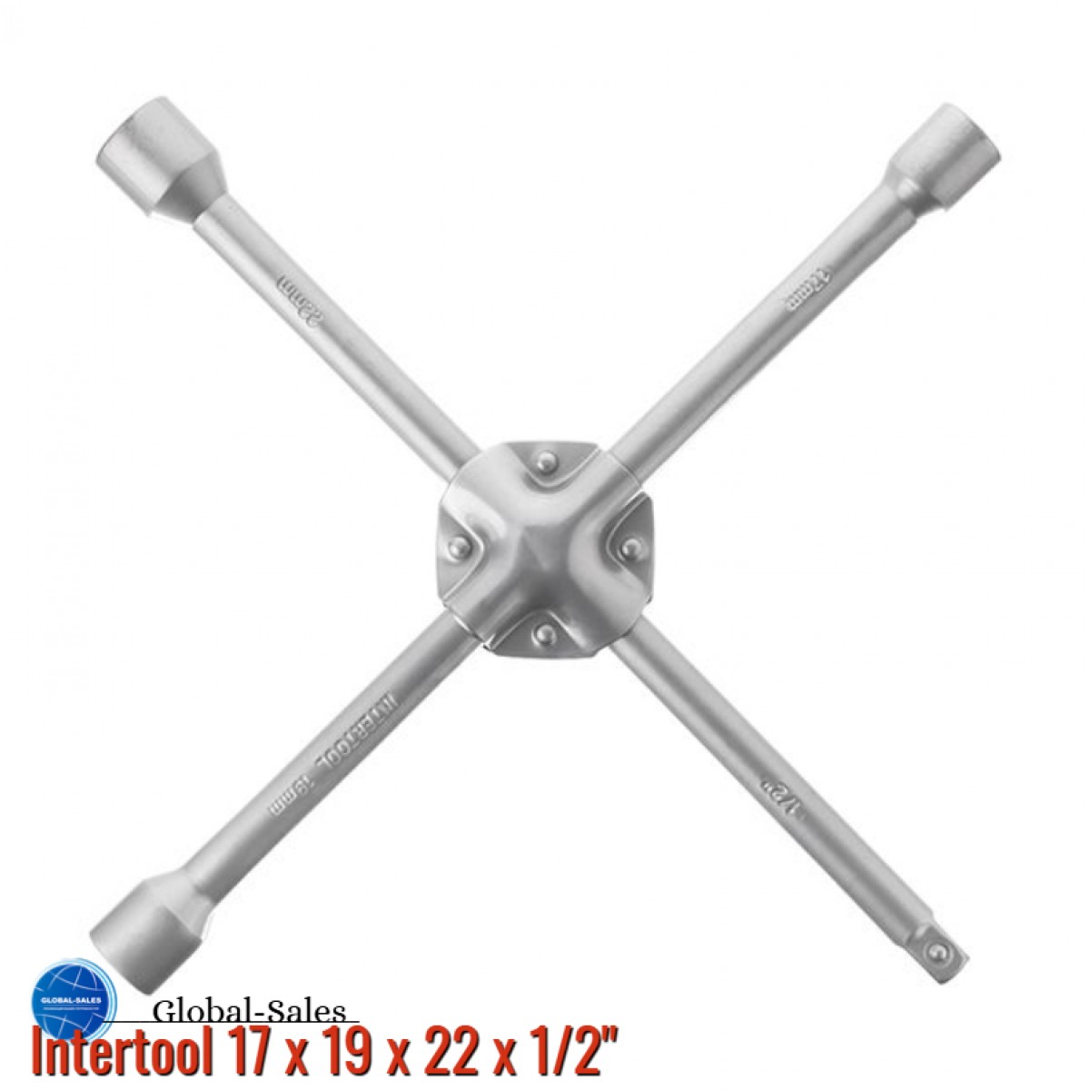 Ключ баллонный крестообразный Intertool 17 х 19 х 22 х 1/2" (HT-1602)