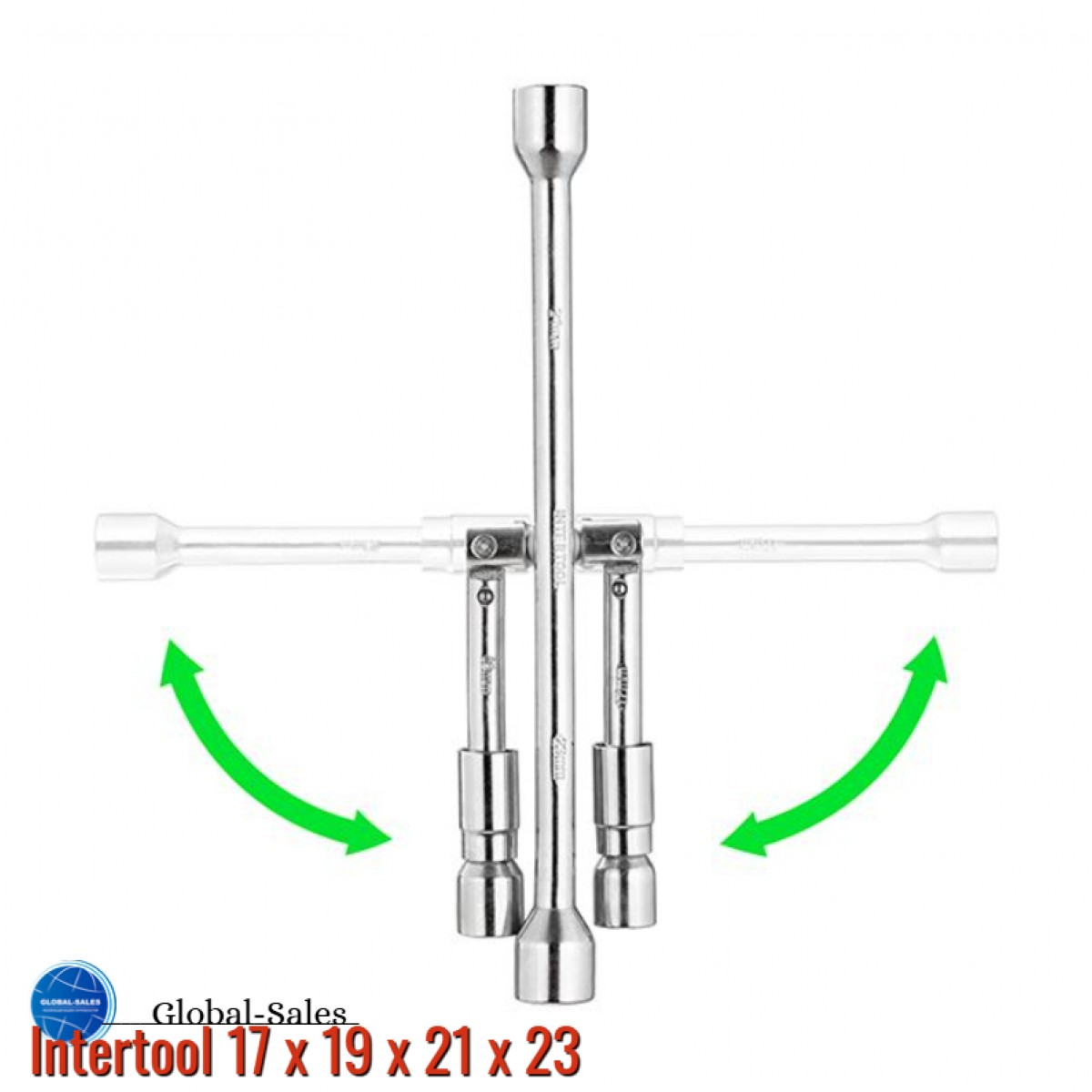 Ключ баллонный крестовой раскладной Intertool 17 x 19 x 21 x 23мм (HT-1596) Ключ баллонный крестовой раскладной Intertool 17 x 19 x 21 x 23мм (HT-1596)