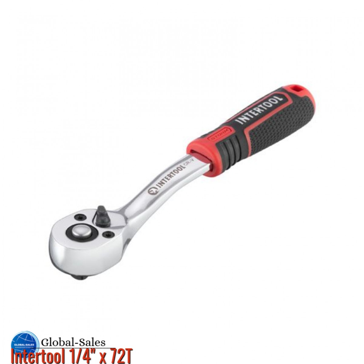 Ключ трещоточный (рукоятка с храповым механизмом) Intertool 1/4" x 72T Storm (ET-8001) Ключ трещоточный (рукоятка с храповым механизмом) Intertool 1/4" x 72T Storm (ET-8001)