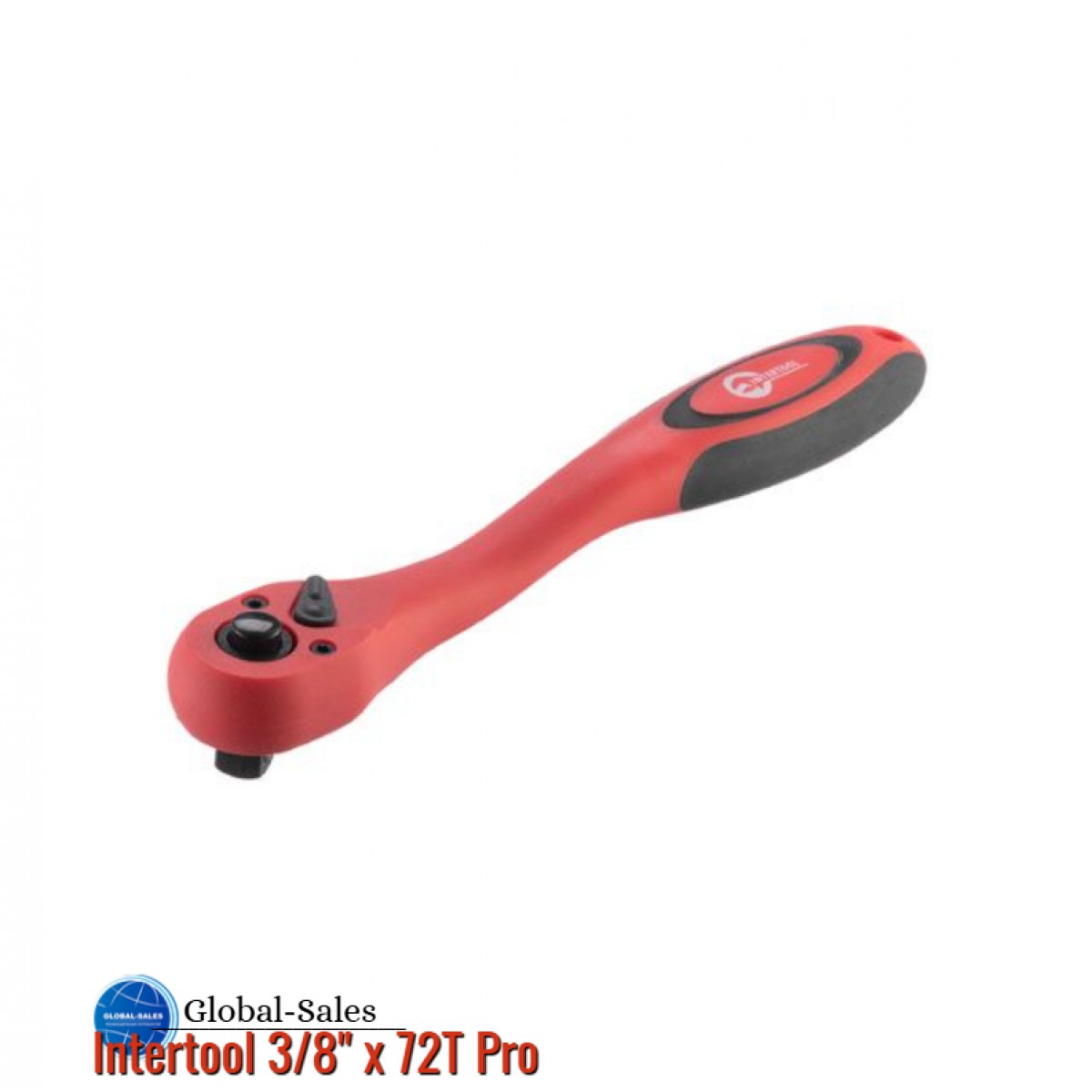 Рукоятка с храповым механизмом Intertool изогнутая 3/8" х 72T Pro (HT-2108)