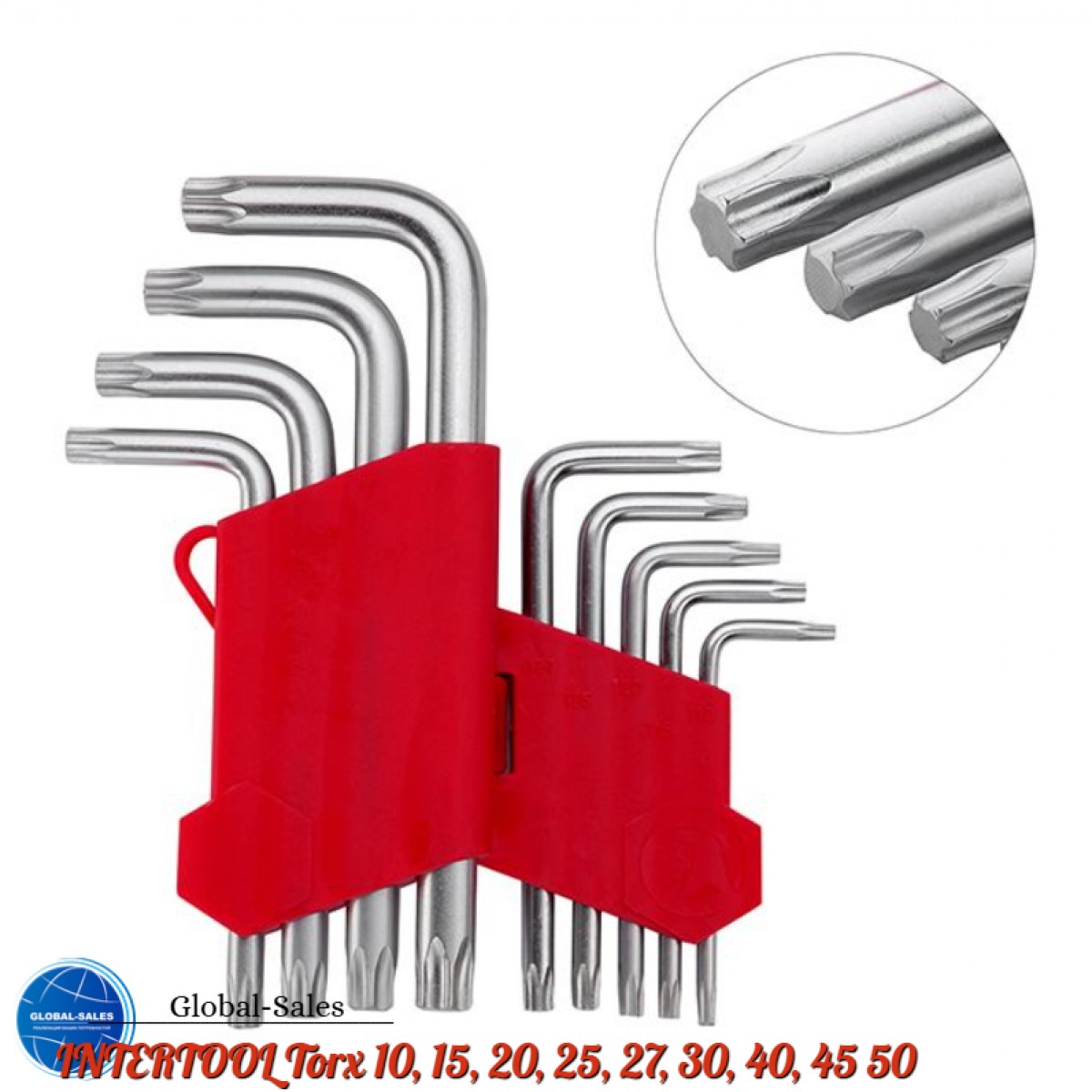 Набор Torx ключей Intertool 9 шт. (HT-0607)