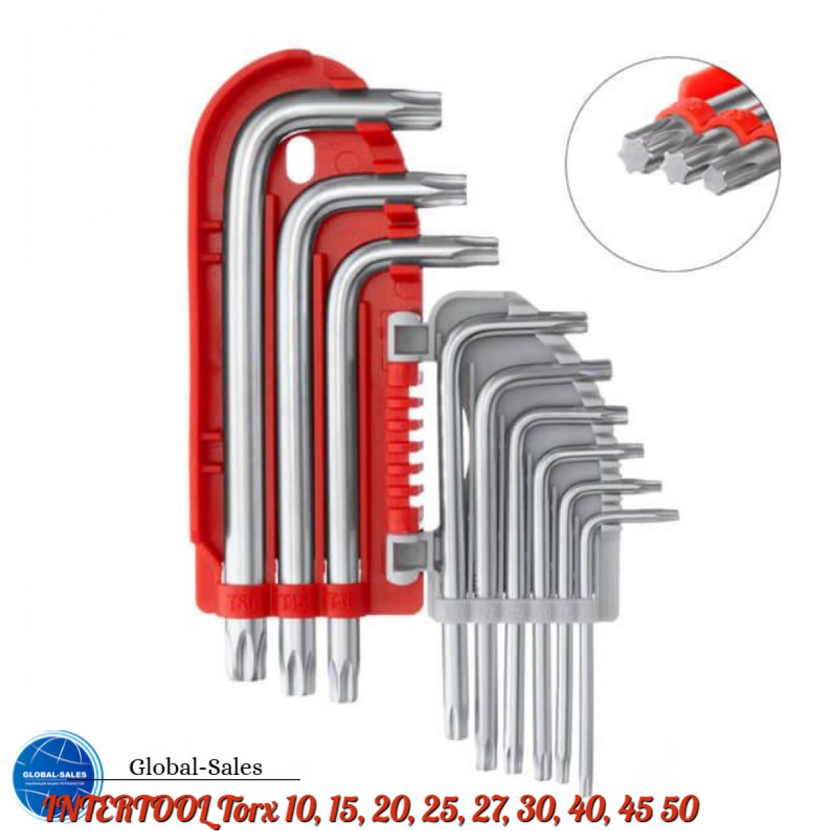 Набор Torx ключей Intertool 9 шт. Pro (HT-1821)