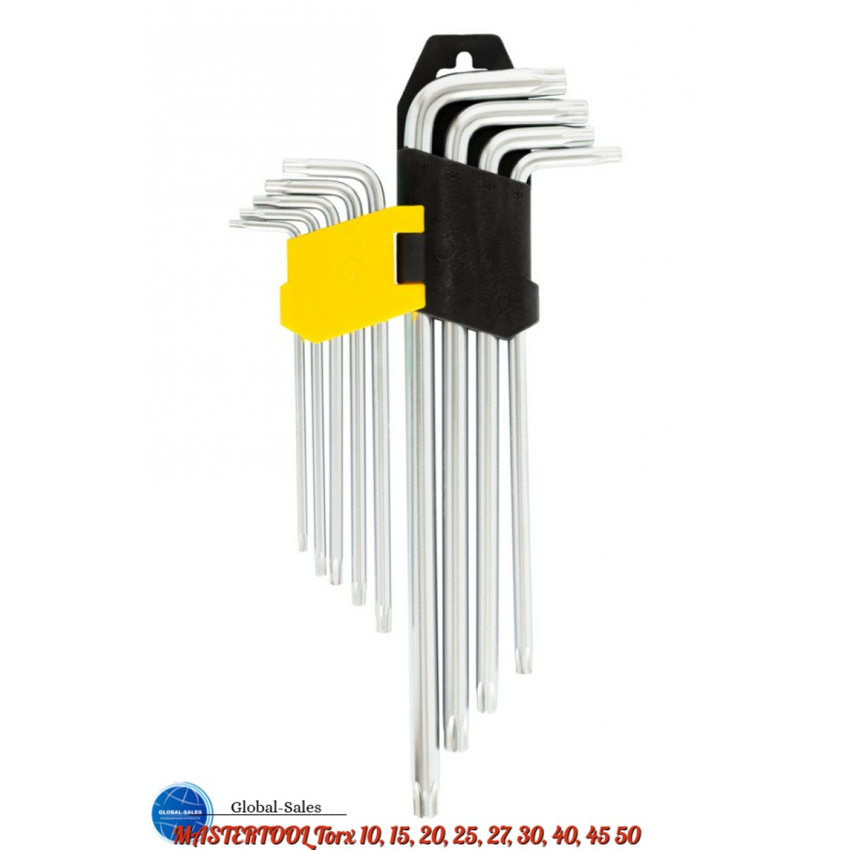 Набор Torx ключей Mastertool 9 шт. с отверстием удлиненные (75-0961)