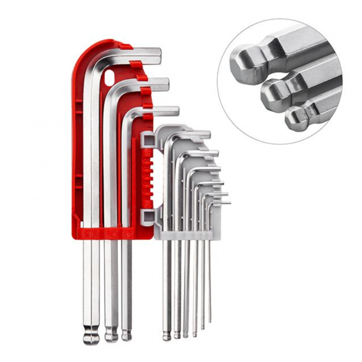 Набор шестигранных ключей Intertool 9 шт. с шаром Pro (HT-1813)