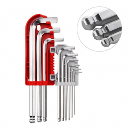 Набор шестигранных ключей Intertool 9 шт. с шаром Pro (HT-1813)