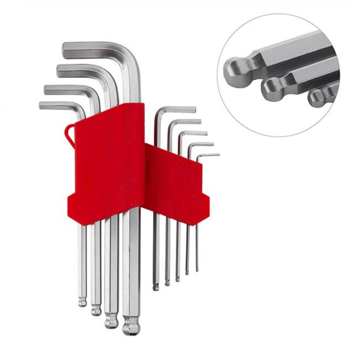 Набор шестигранных ключей Intertool 9 шт. с шаром удлиненные (HT-0603)