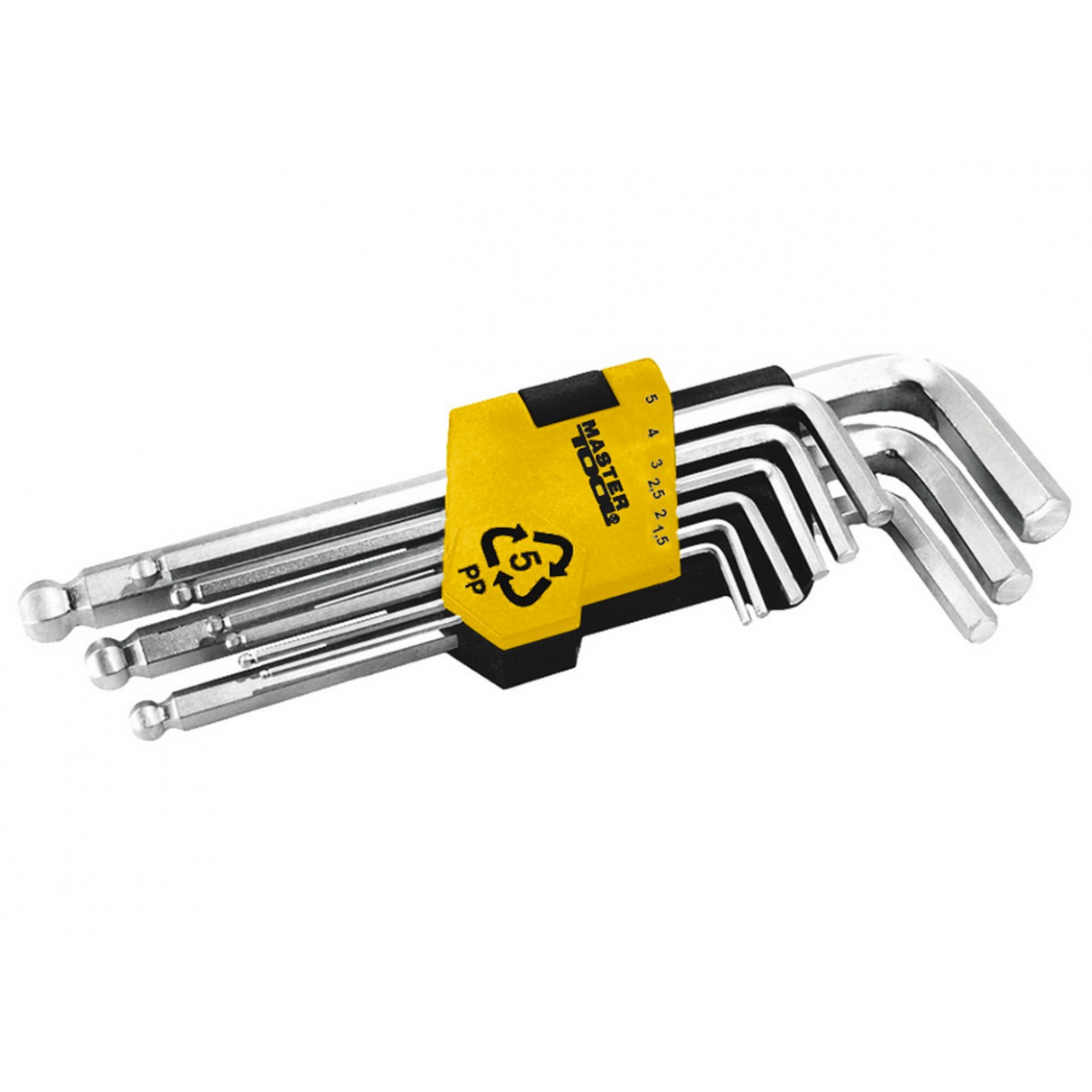 Набор шестигранных ключей Mastertool 9 шт. с шаром удлиненные (75-0957)
