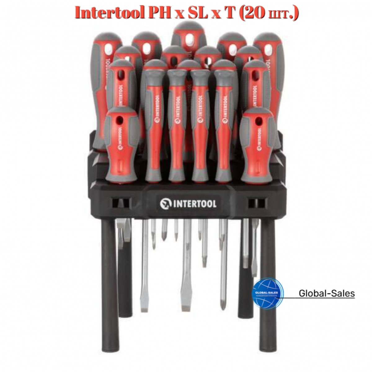 Набор отверток Intertool PH x SL x T (20 шт.) (VT-3371)