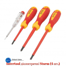 Набор отверток Intertool диэлектрических Storm (4 шт.) (VT-3604) Набор отверток Intertool диэлектрических Storm (4 шт.) (VT-3604)