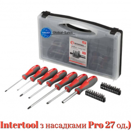 Набор отверток Intertool с насадками Pro 27 ед. (VT-3351) Набор отверток Intertool с насадками Pro 27 ед. (VT-3351)