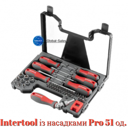 Набор отверток Intertool с насадками Pro 51 ед. (VT-3352) Набор отверток Intertool с насадками Pro 51 ед. (VT-3352)