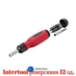 Отвертка Intertool реверсивная 12 ед. (VT-1003) Отвертка Intertool реверсивная 12 ед. (VT-1003)