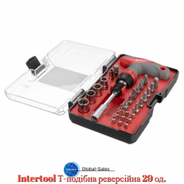 Отвертка Intertool Т-образная реверсионная 29 ед. (VT-3330) Отвертка Intertool Т-образная реверсионная 29 ед. (VT-3330)