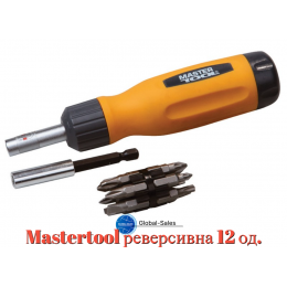 Отвертка Mastertool реверсивная 12 ед. (40-0518)