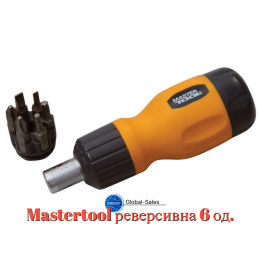 Отвертка Mastertool реверсивная 6 ед. (40-0517)