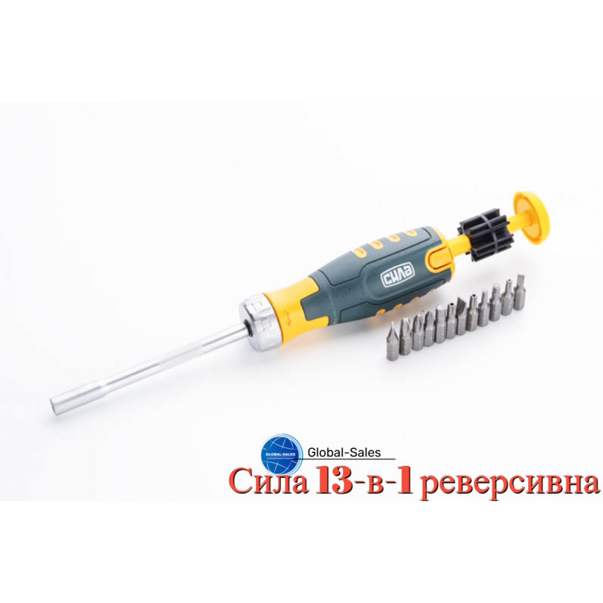 Отвертка Сила 13-в-1 реверсивная (302027)