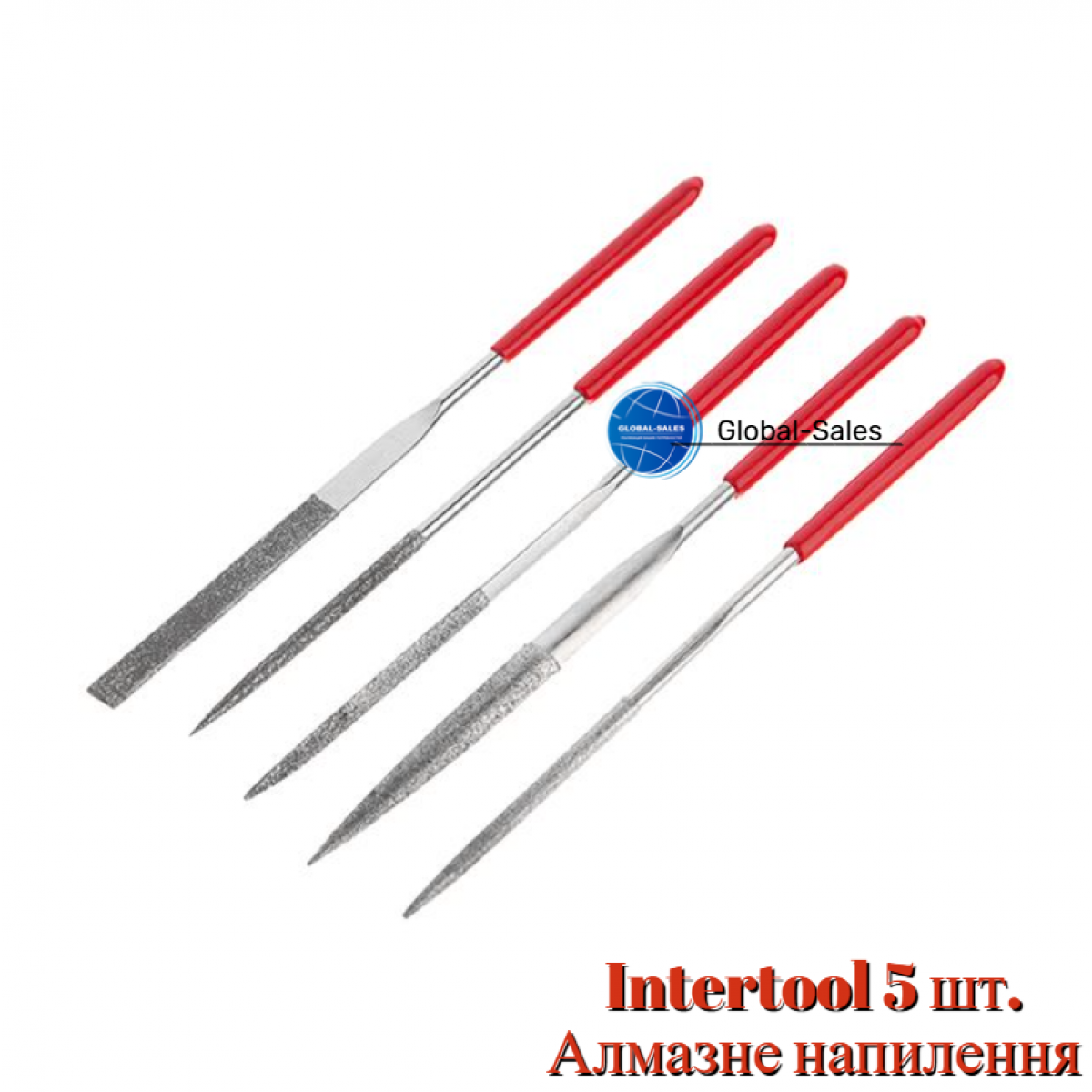 Набор алмазных надфилей Intertool 5 шт. (HT-3709)